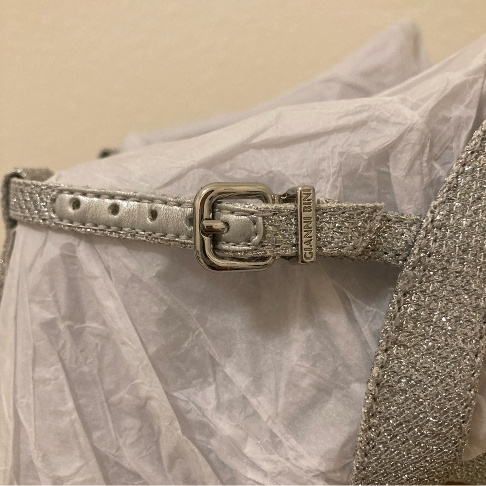 Gianni Bini Silver Sparkle Women's Heels - Picture 5 of 9